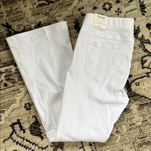 Cello Flare White Jeans